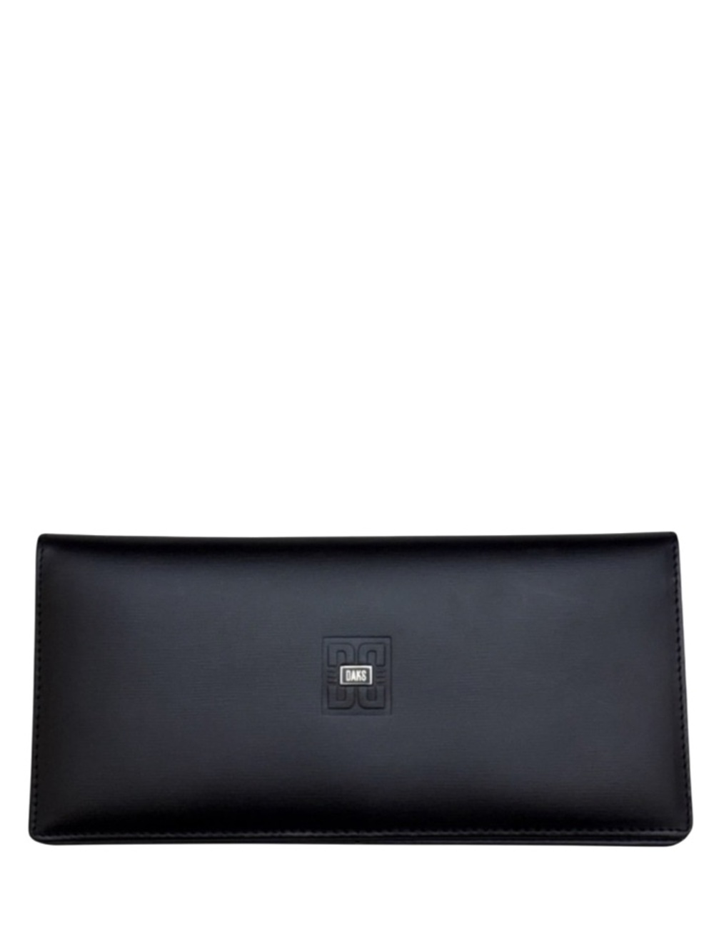 DAKS LONDON - BLACK SMOOTH LEATHER LONG BIFOLD WALLET